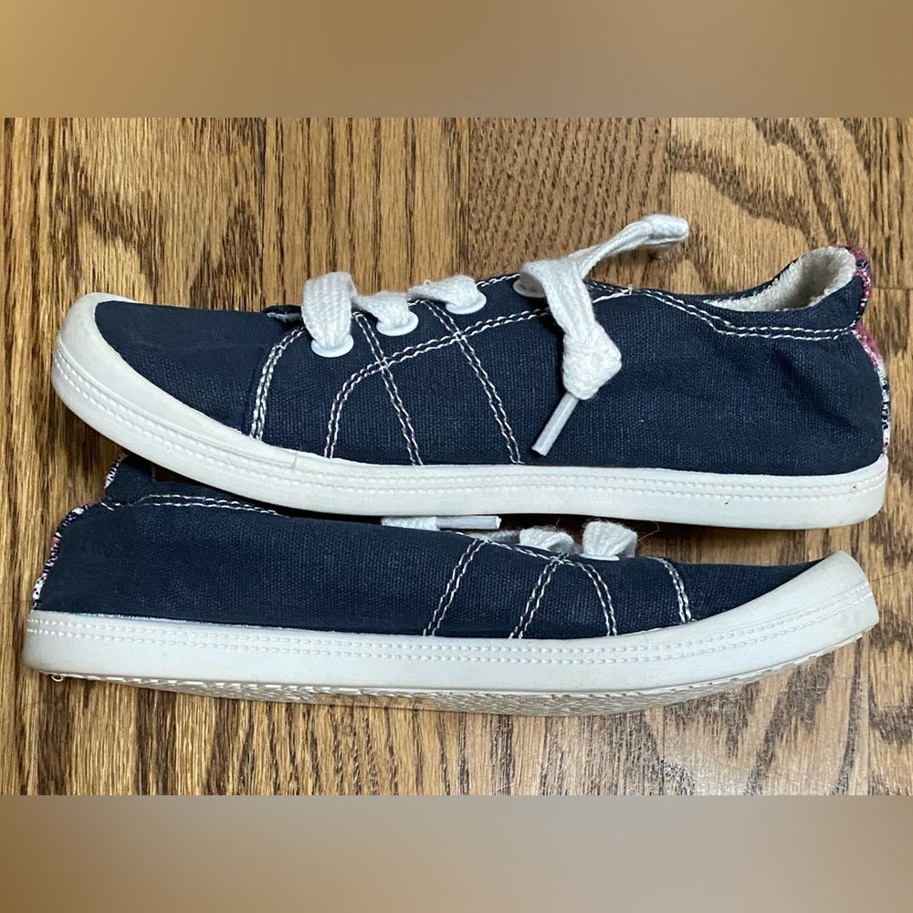 JELLYPOP‎ Dallas Shoes/Flats Navy Canvas COMFORT FIT LACE UP Size 13M Little Kid